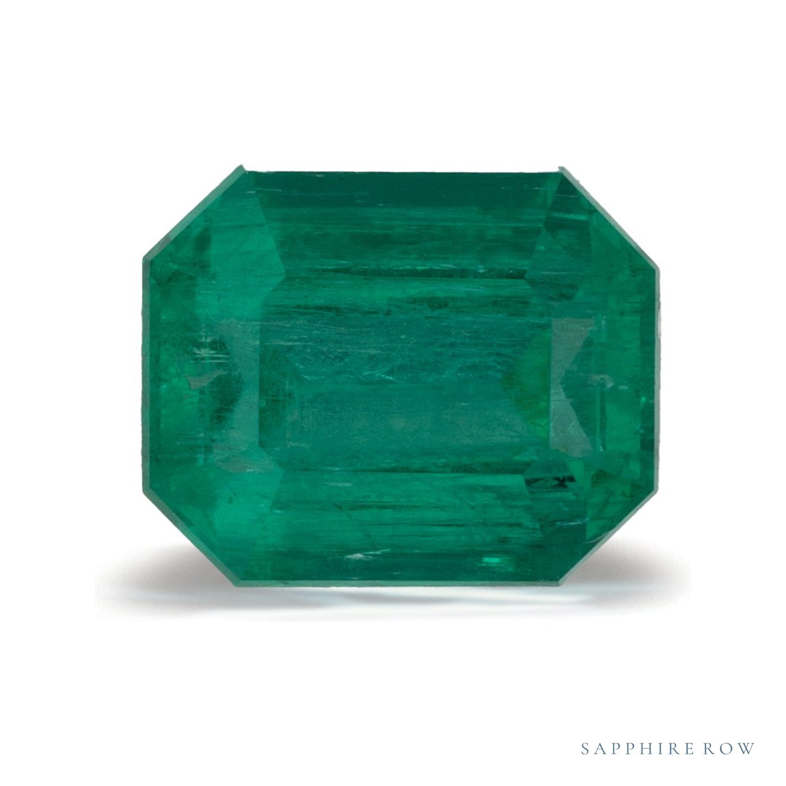 1.37 ct natural green emerald from Afghanistan, emerald cut | Sapphire Row · cut4