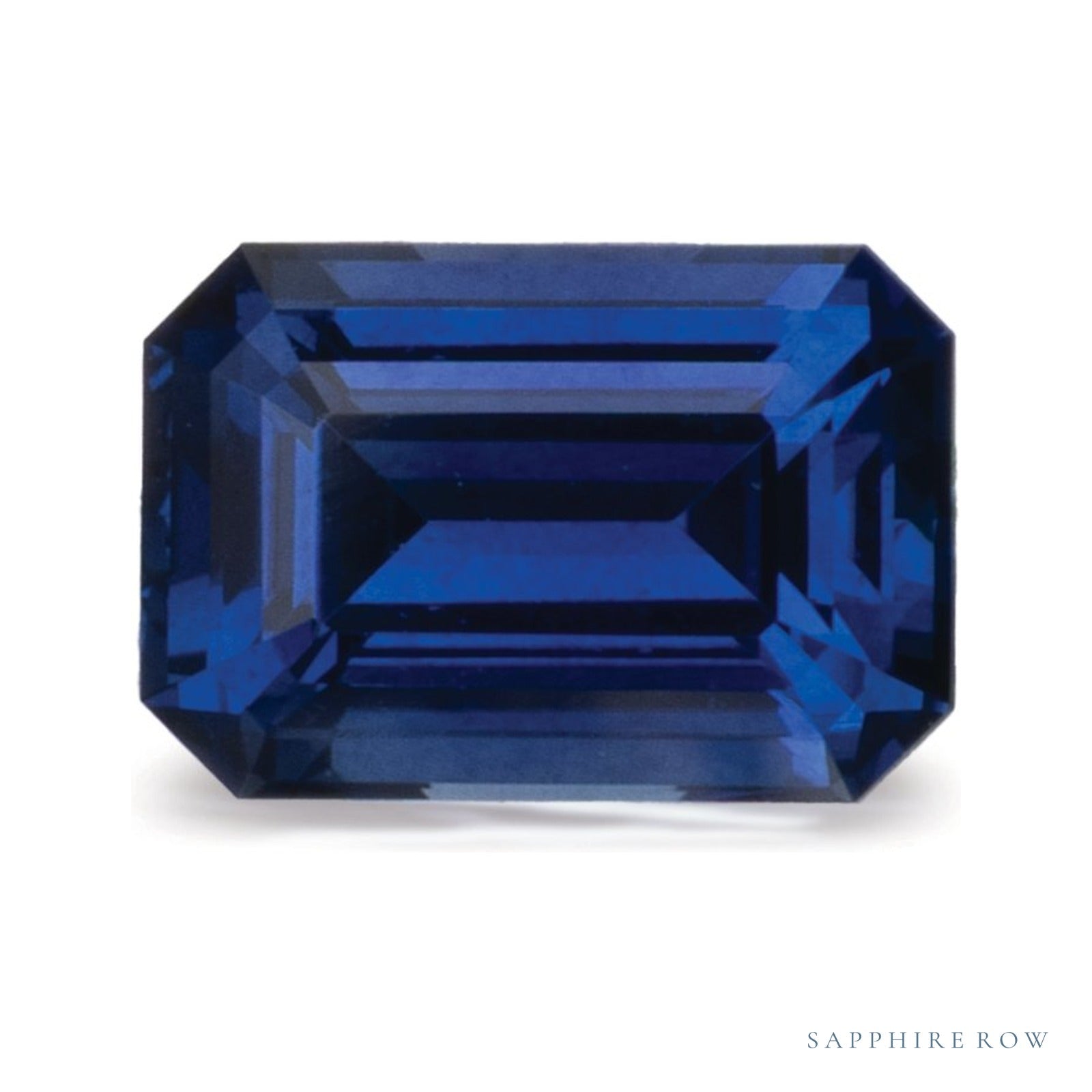 1.36 ct natural blue sapphire from Sri Lanka, emerald cut | Sapphire Row · cut4