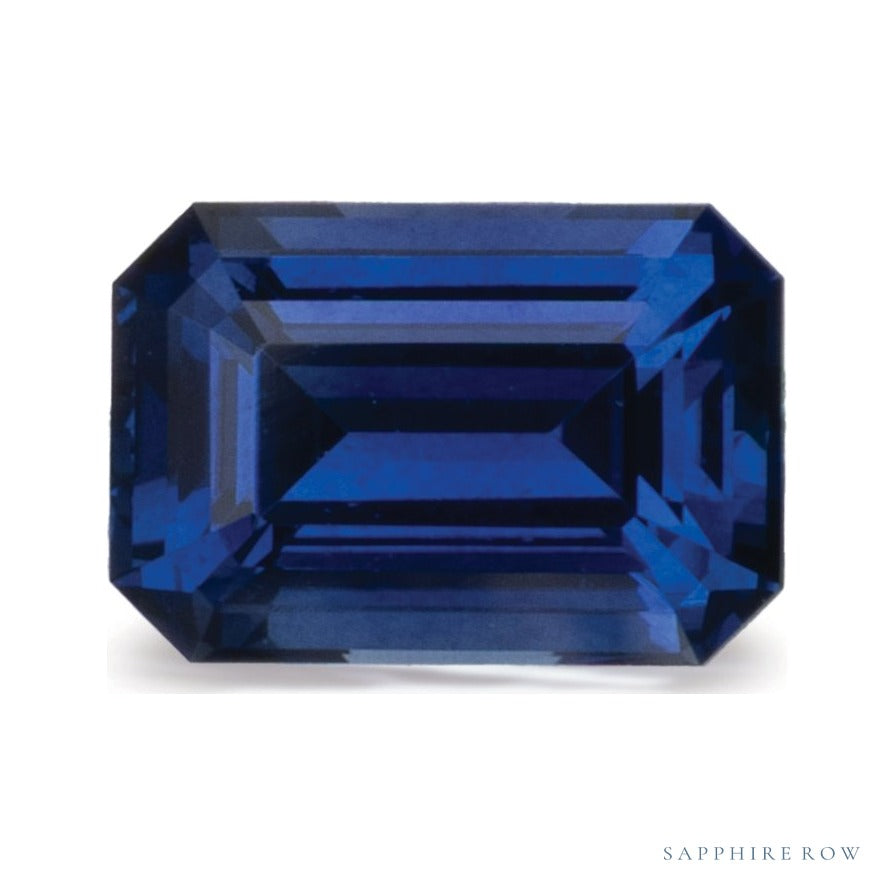 1.36 ct natural blue sapphire from Sri Lanka, emerald cut | Sapphire Row · cut7