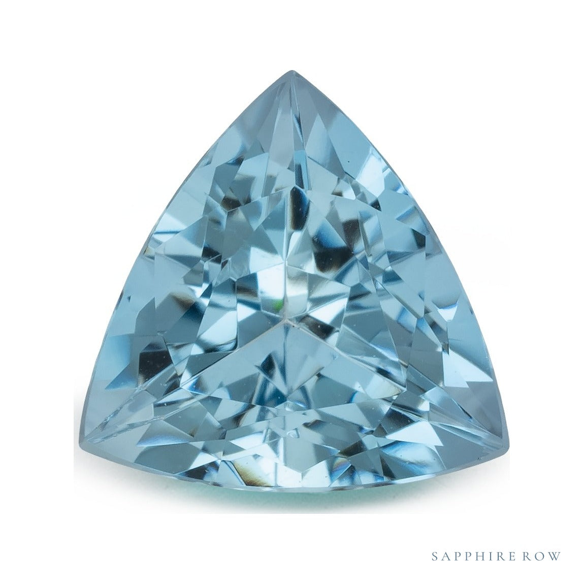1.34 ct natural blue aquamarine from Brazil, trillion cut | Sapphire Row · cut4 · cut5