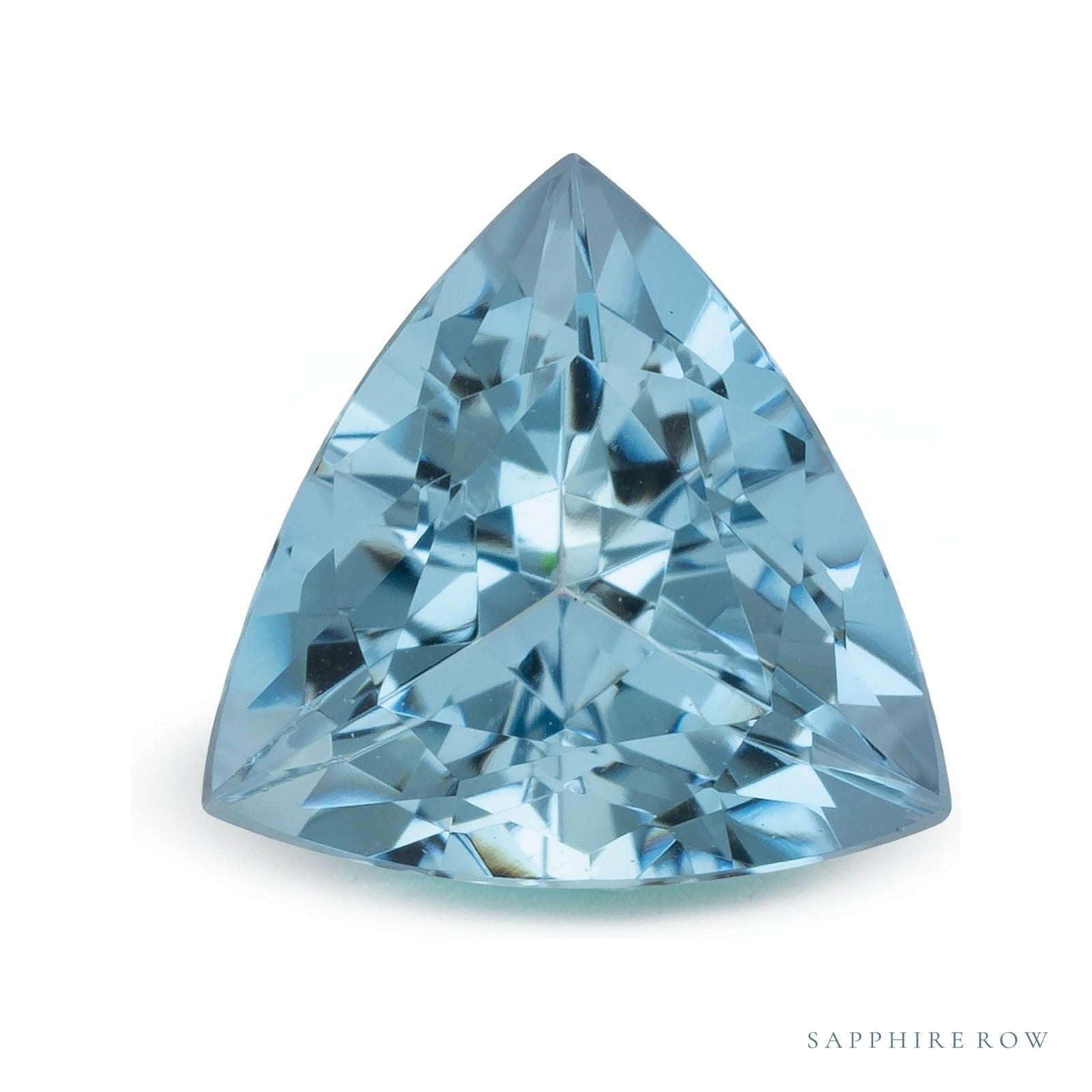 1.34 ct natural blue aquamarine from Brazil, trillion cut | Sapphire Row · cut4