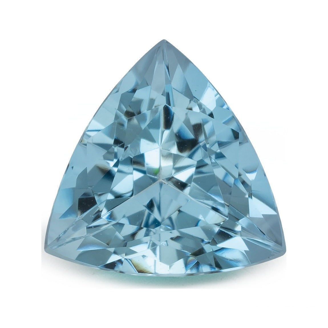 1.34 ct natural blue aquamarine from Brazil, trillion cut | Sapphire Row · cut7