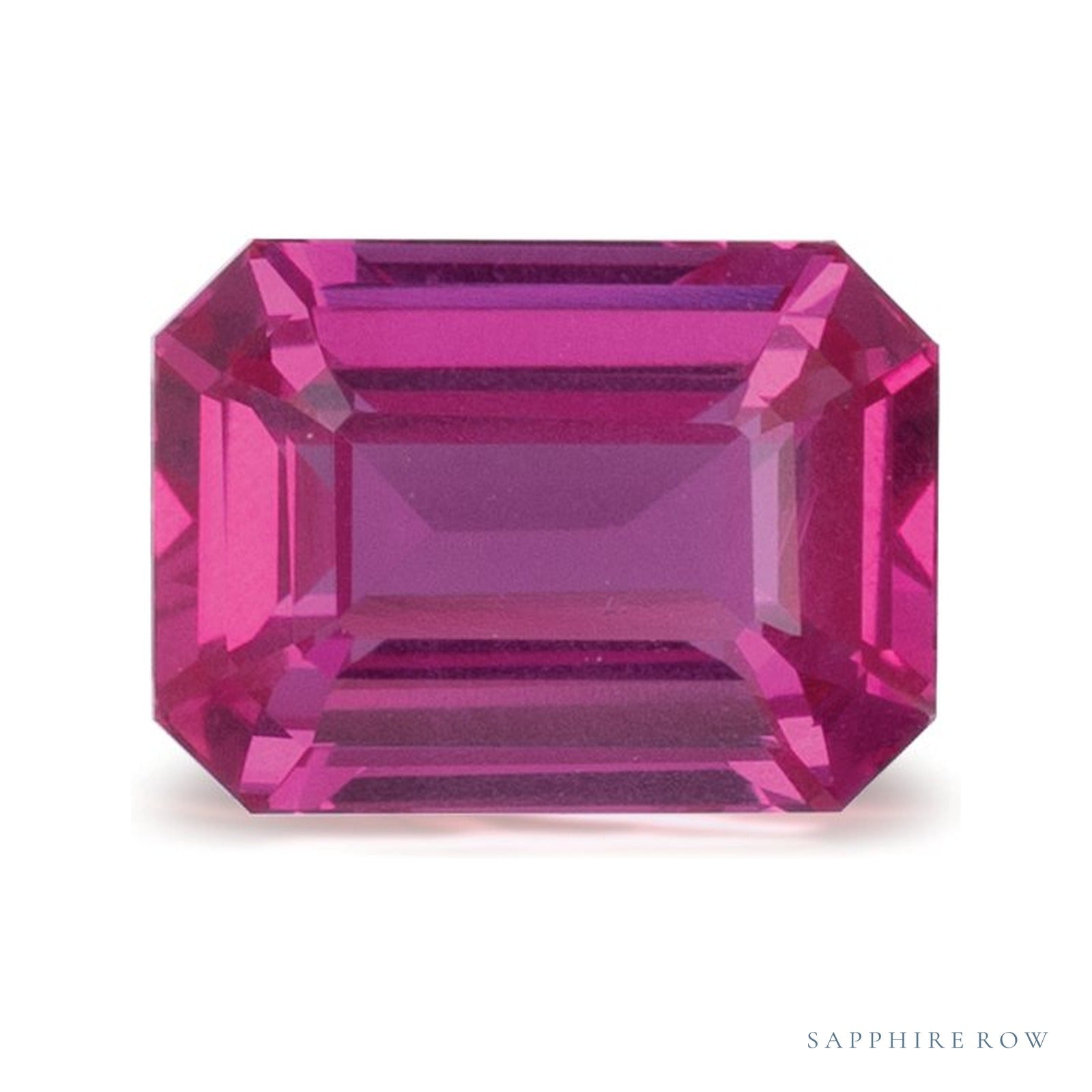 1.35 ct natural pink sapphire from Madagascar, emerald cut | Sapphire Row · cut4