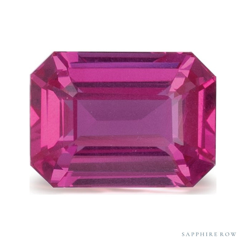 1.35 ct natural pink sapphire from Madagascar, emerald cut | Sapphire Row · cut6
