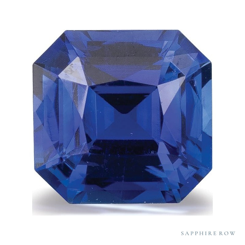 1.34 ct natural blue sapphire from Thailand, asscher cut | Sapphire Row · cut7