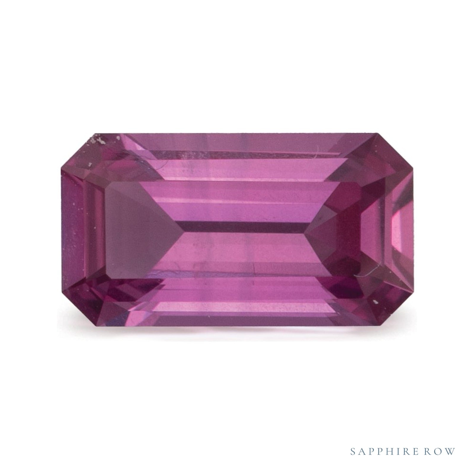 1.34 ct natural pink sapphire from Mozambique, emerald cut | Sapphire Row · cut4