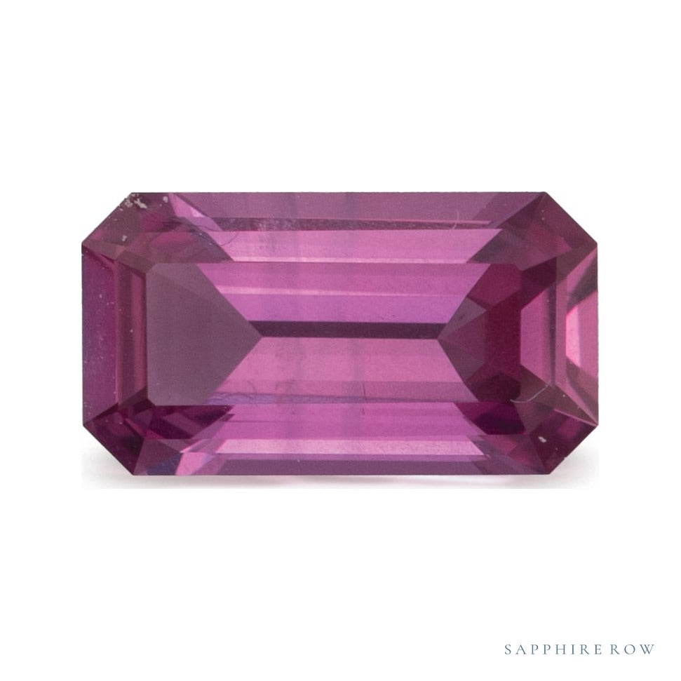 1.34 ct natural pink sapphire from Mozambique, emerald cut | Sapphire Row · cut6