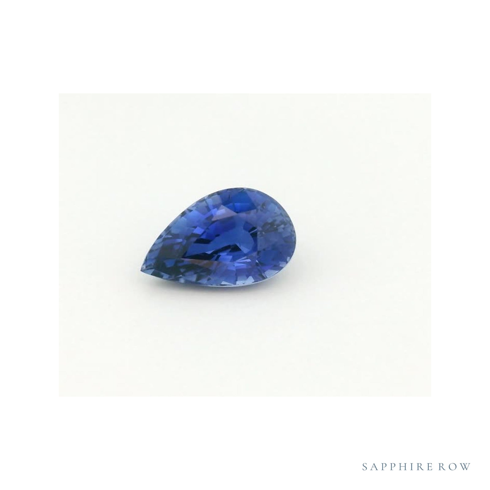 1.33 ct natural blue sapphire from Sri Lanka, pear cut | Sapphire Row · cut4