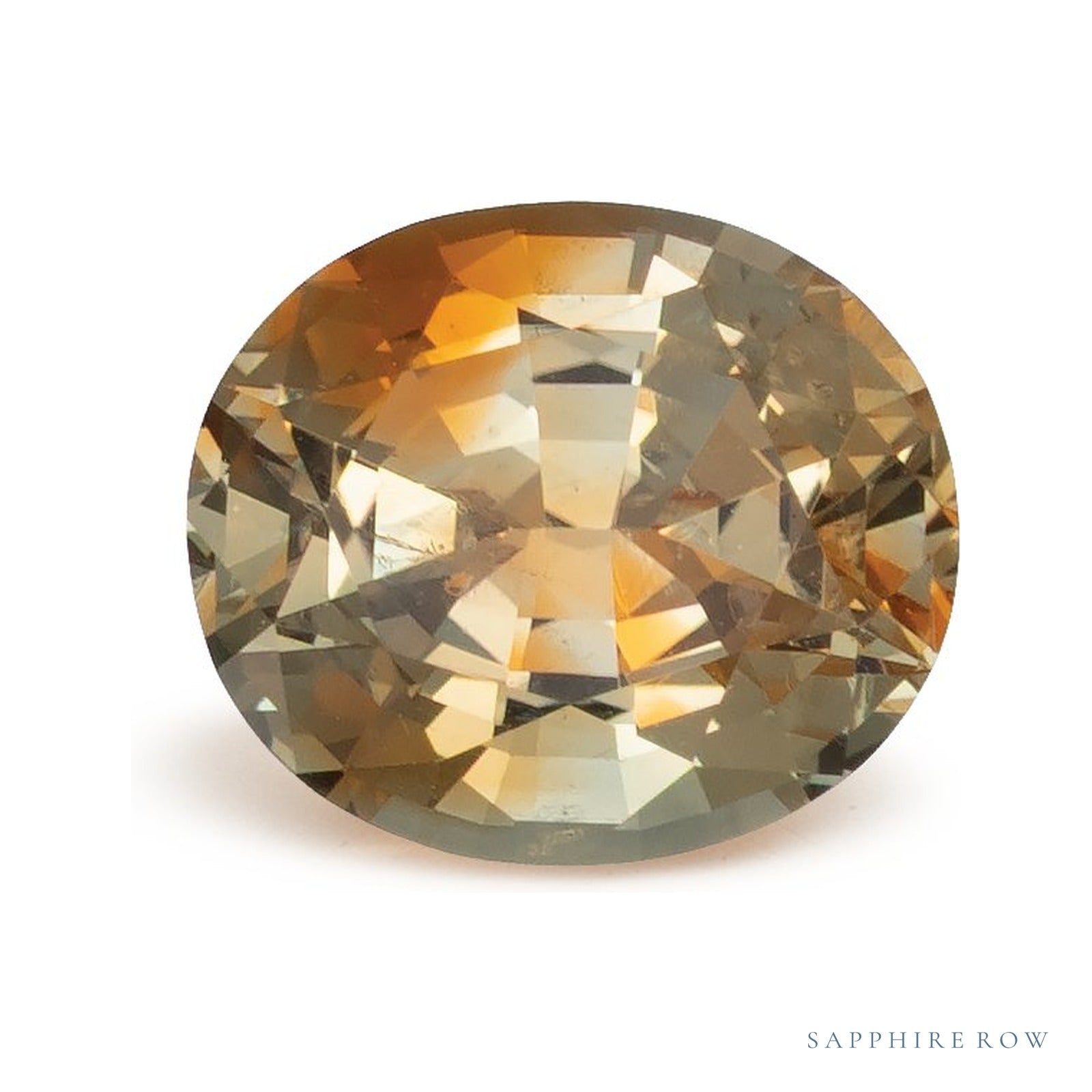 1.33 ct natural orange sapphire from United States, oval cut | Sapphire Row · cut4
