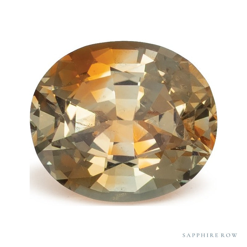 1.33 ct natural orange sapphire from Montana, oval cut | Sapphire Row · cut7