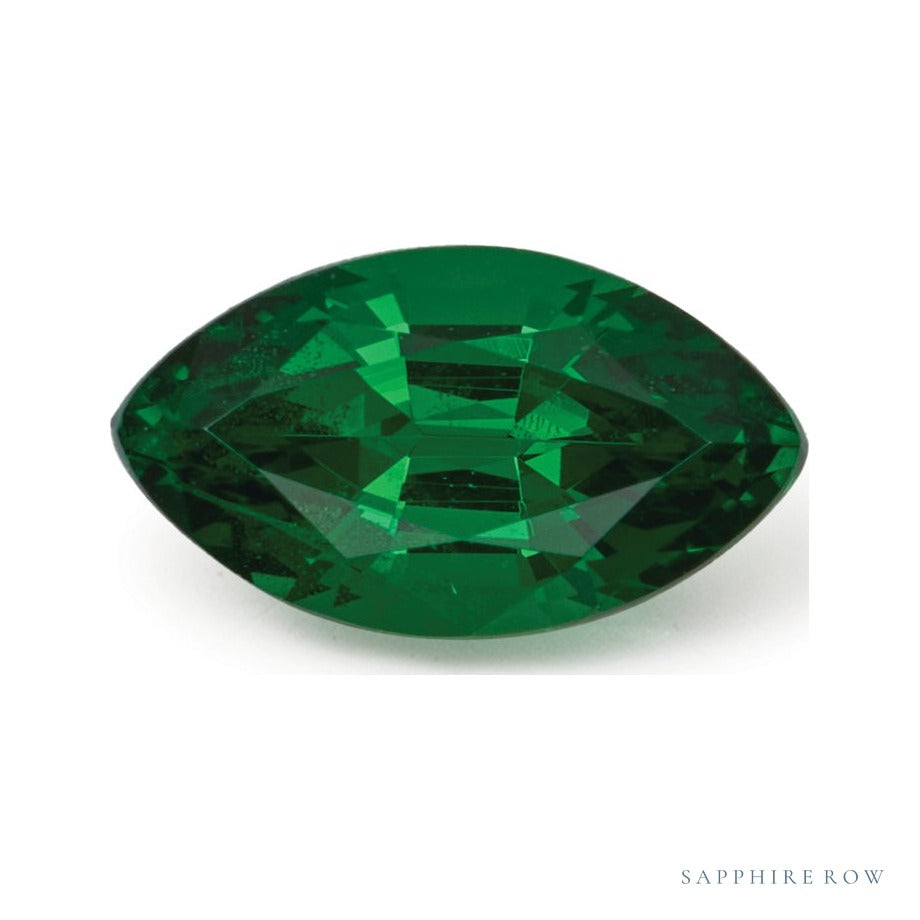 1.33 ct natural green tsavorite garnet from Tanzania, marquise cut | Sapphire Row · cut7
