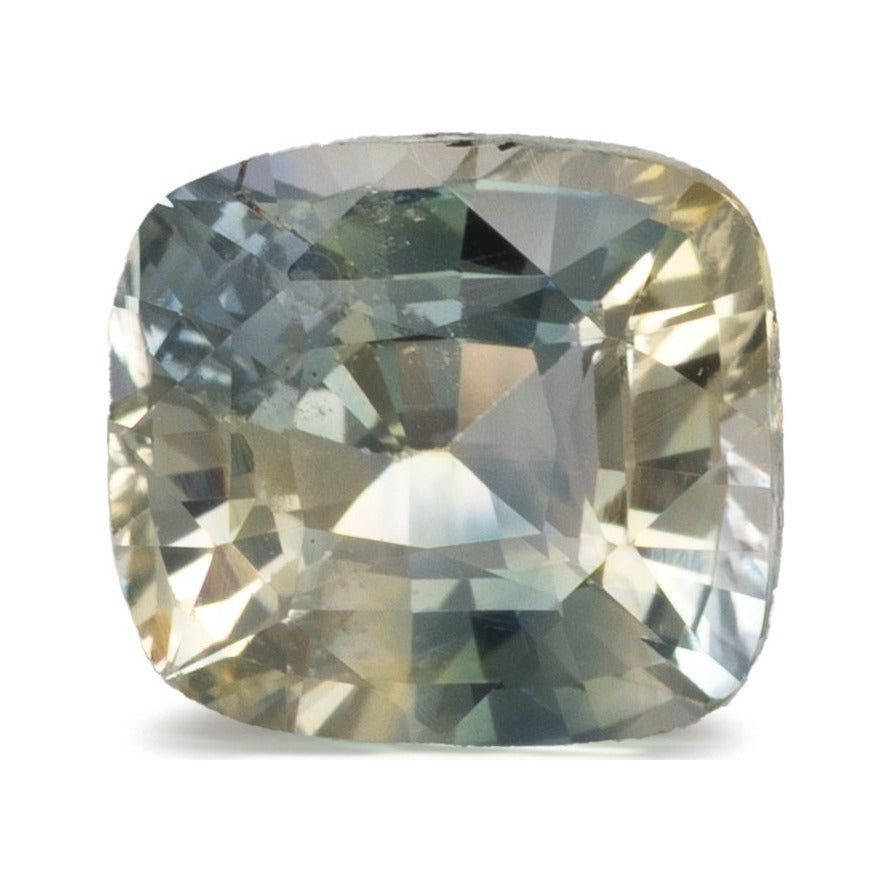 1.33 ct natural bicolor sapphire from Sri Lanka, antique cushion cut | Sapphire Row · cut7