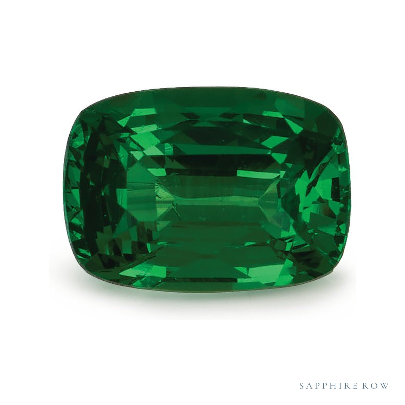 1.32 ct natural green tsavorite garnet from Tanzania, antique cushion cut | Sapphire Row · cut4
