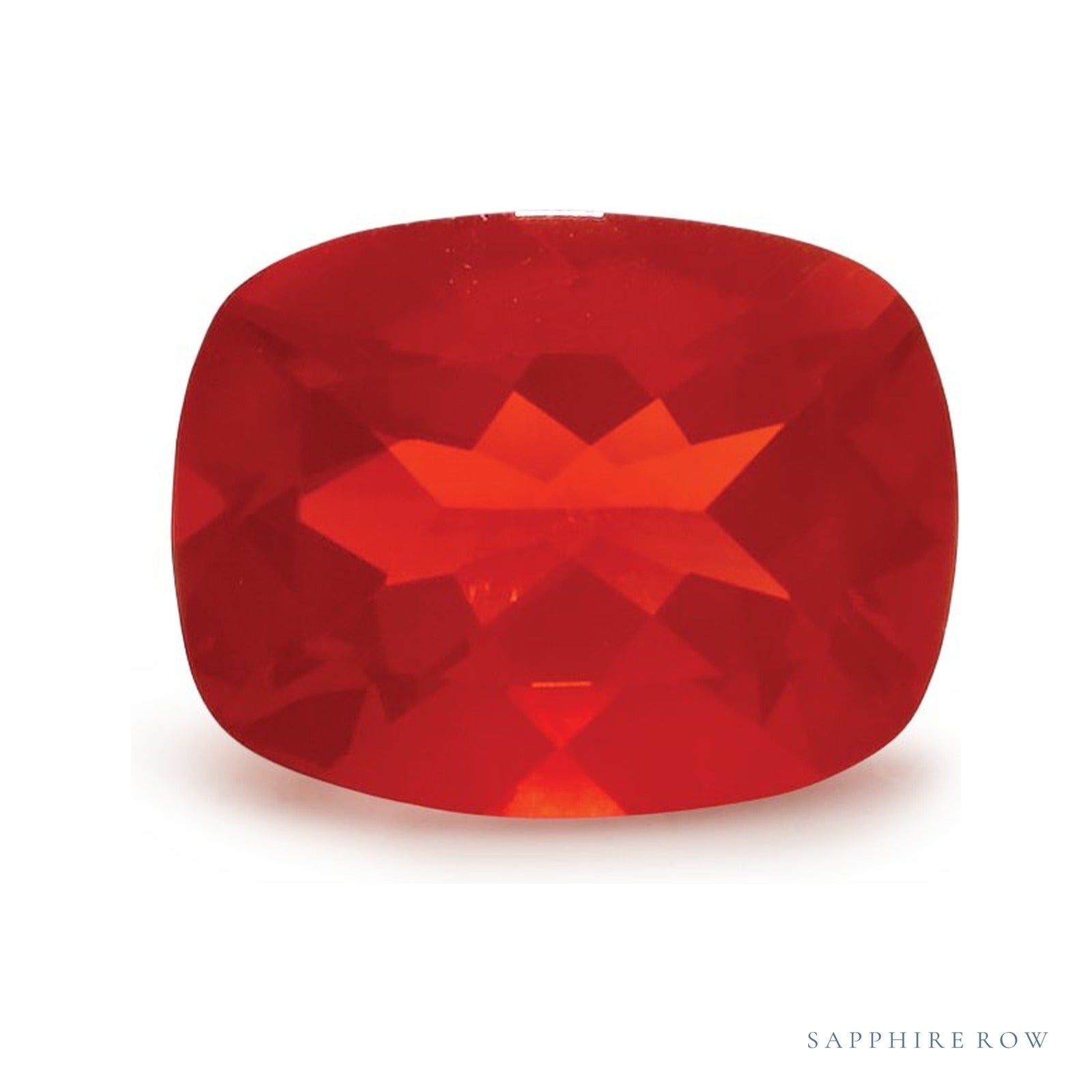 1.32 ct natural red opal from Mexico, antique cushion cut | Sapphire Row · cut4