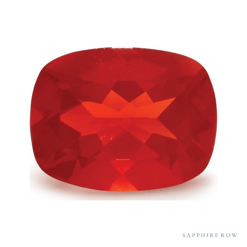 1.32 ct natural red opal from Mexico, antique cushion cut | Sapphire Row · cut7