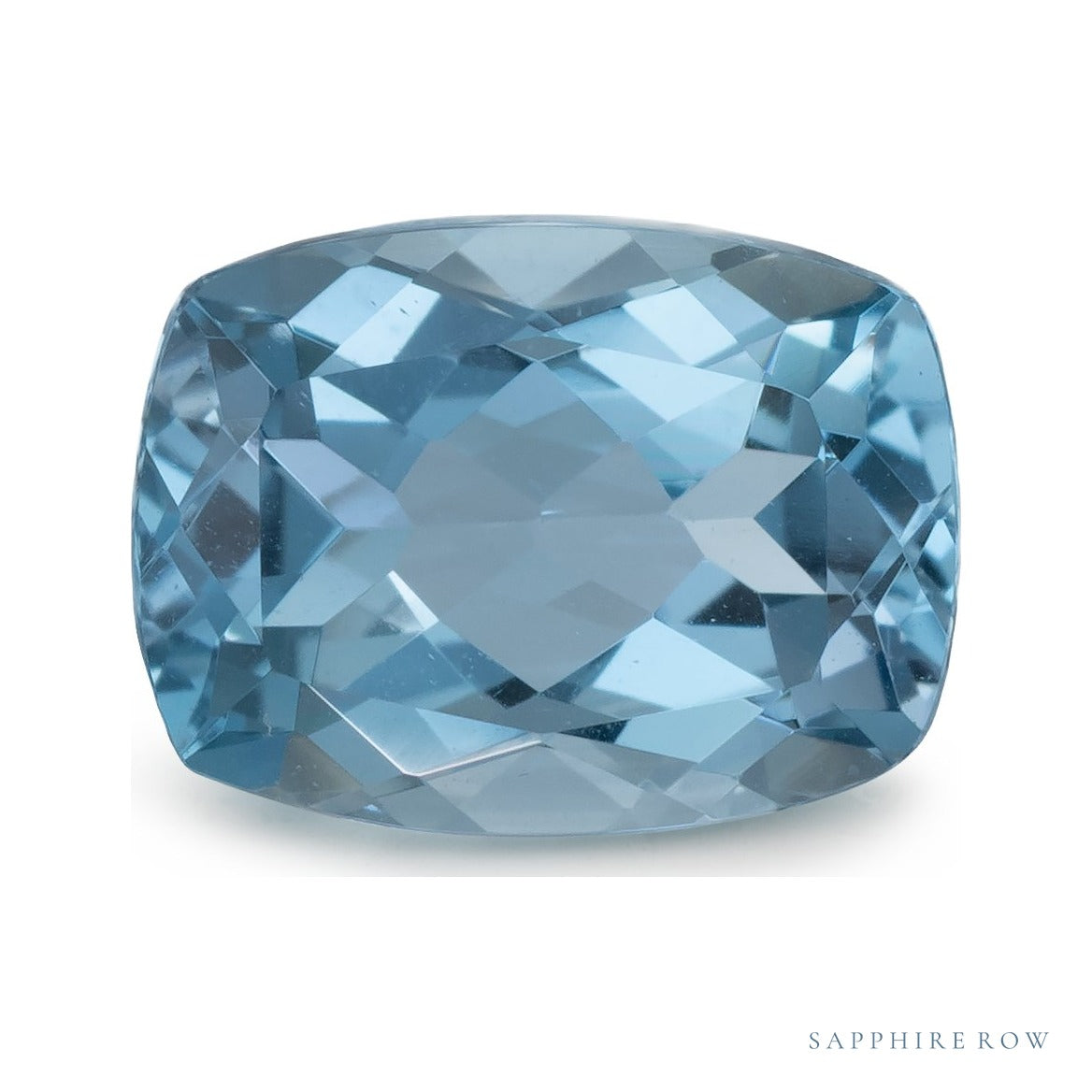 1.32 ct natural blue aquamarine from Madagascar, antique cushion cut | Sapphire Row · cut7