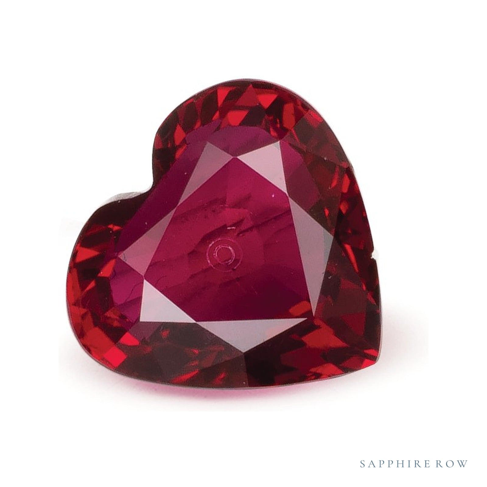 1.31 ct natural red ruby from Mozambique, heart cut | Sapphire Row · cut4