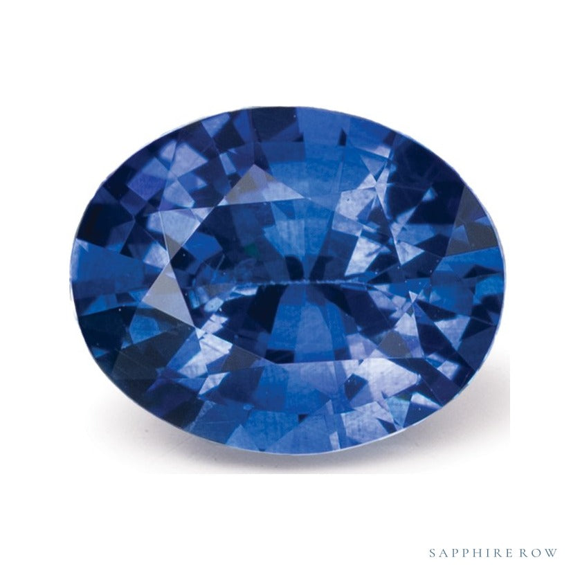 1.30 ct natural blue sapphire from Sri Lanka, oval cut | Sapphire Row · cut7