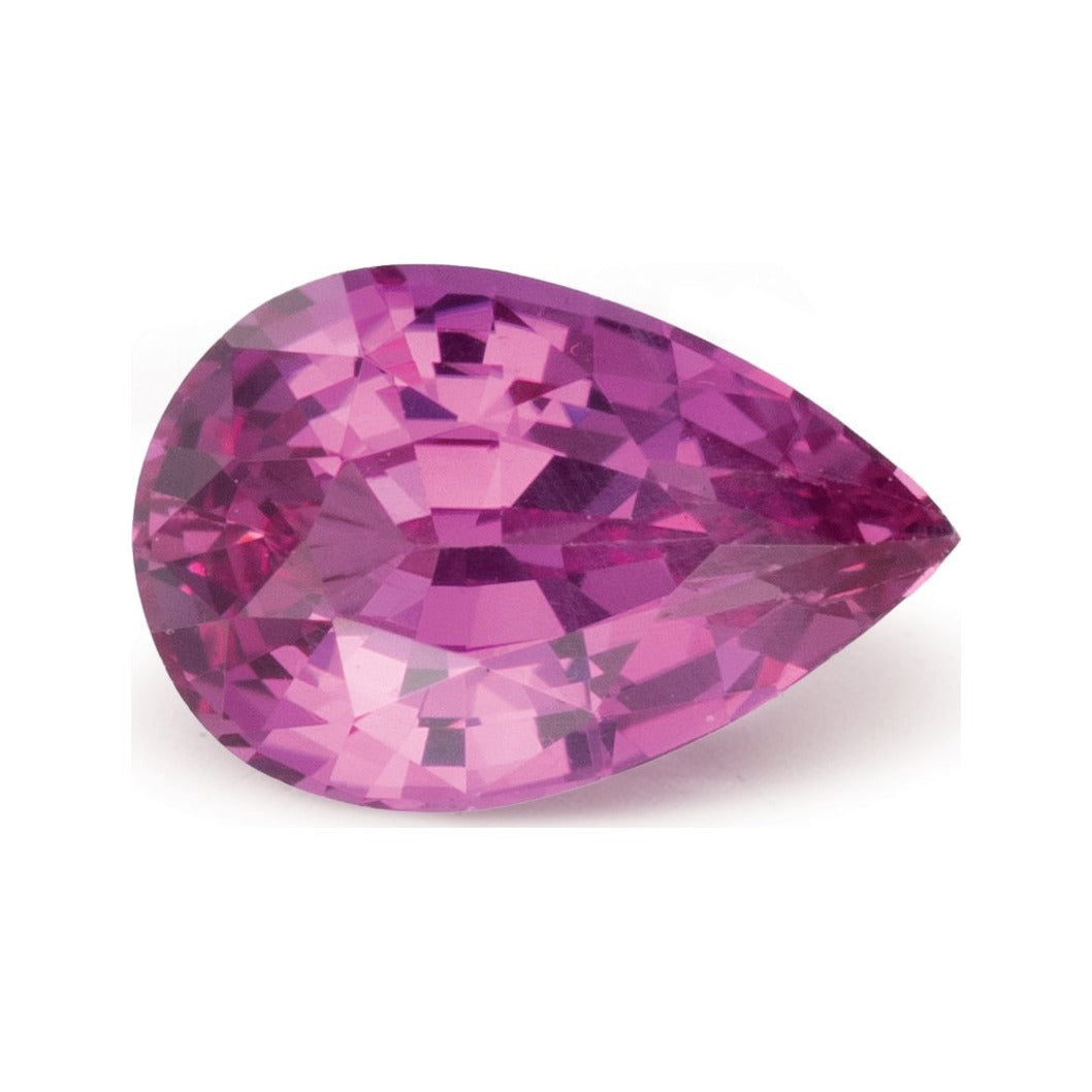 1.30 ct natural pink sapphire from Sri Lanka, pear cut | Sapphire Row · cut7