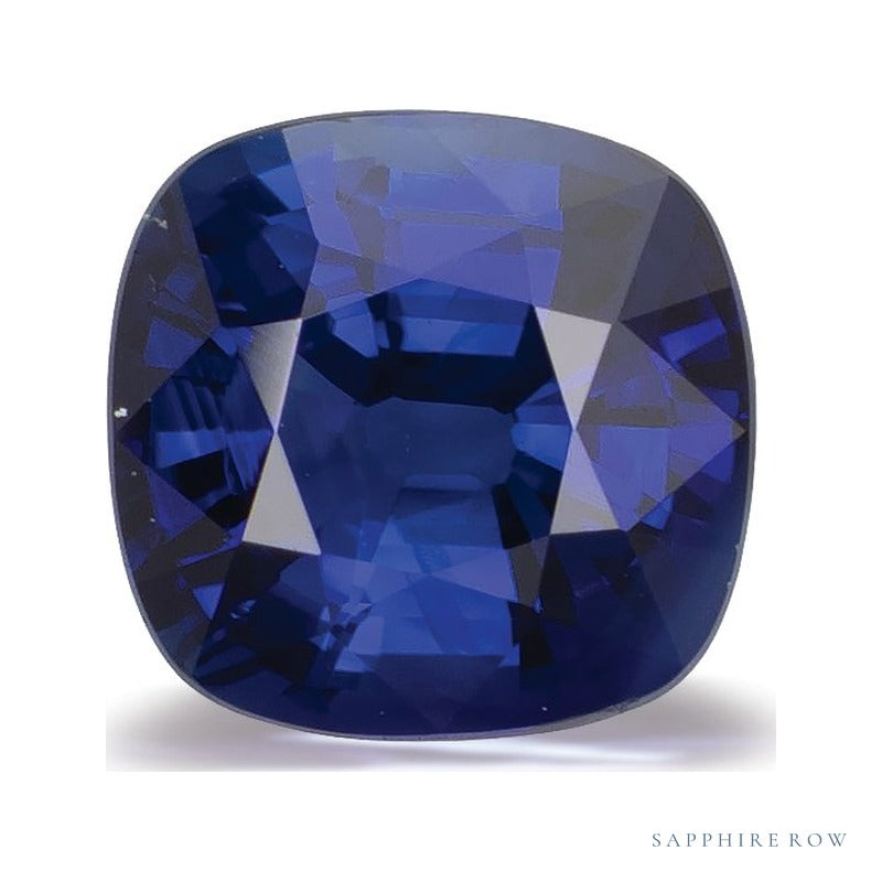 1.30 ct natural blue sapphire from Sri Lanka, cushion cut | Sapphire Row · cut6