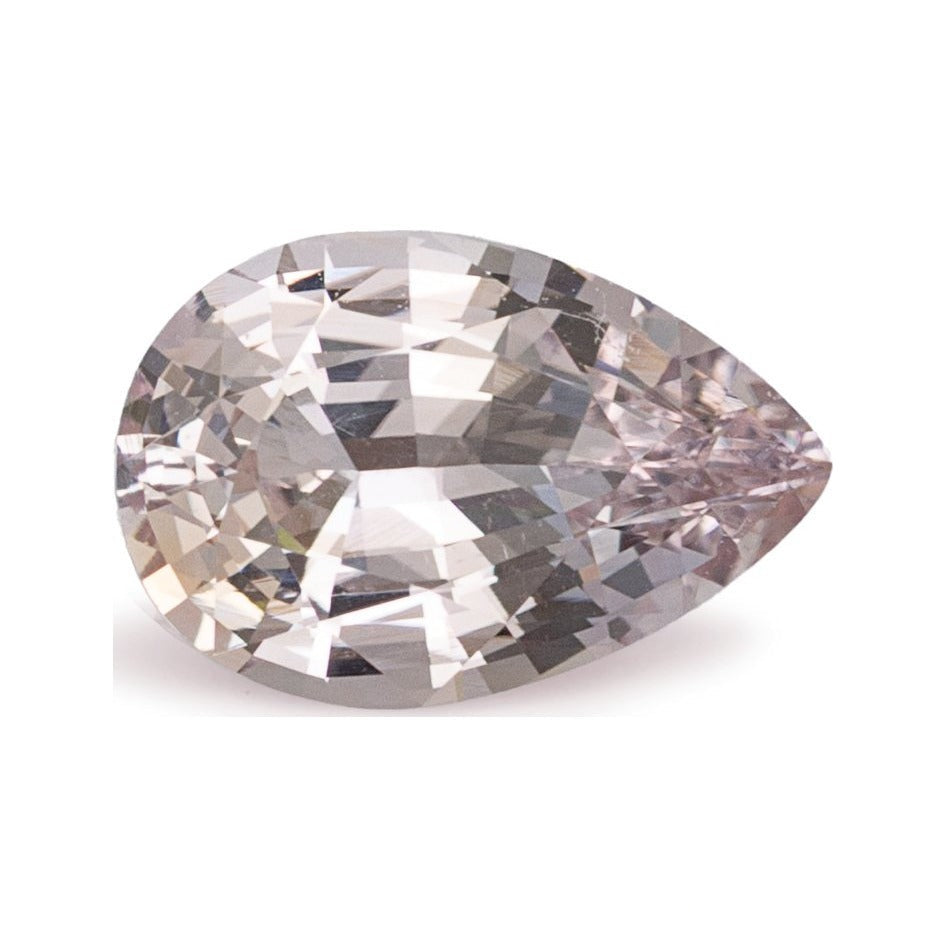 1.30 ct natural peach sapphire from Sri Lanka, pear cut | Sapphire Row · cut7
