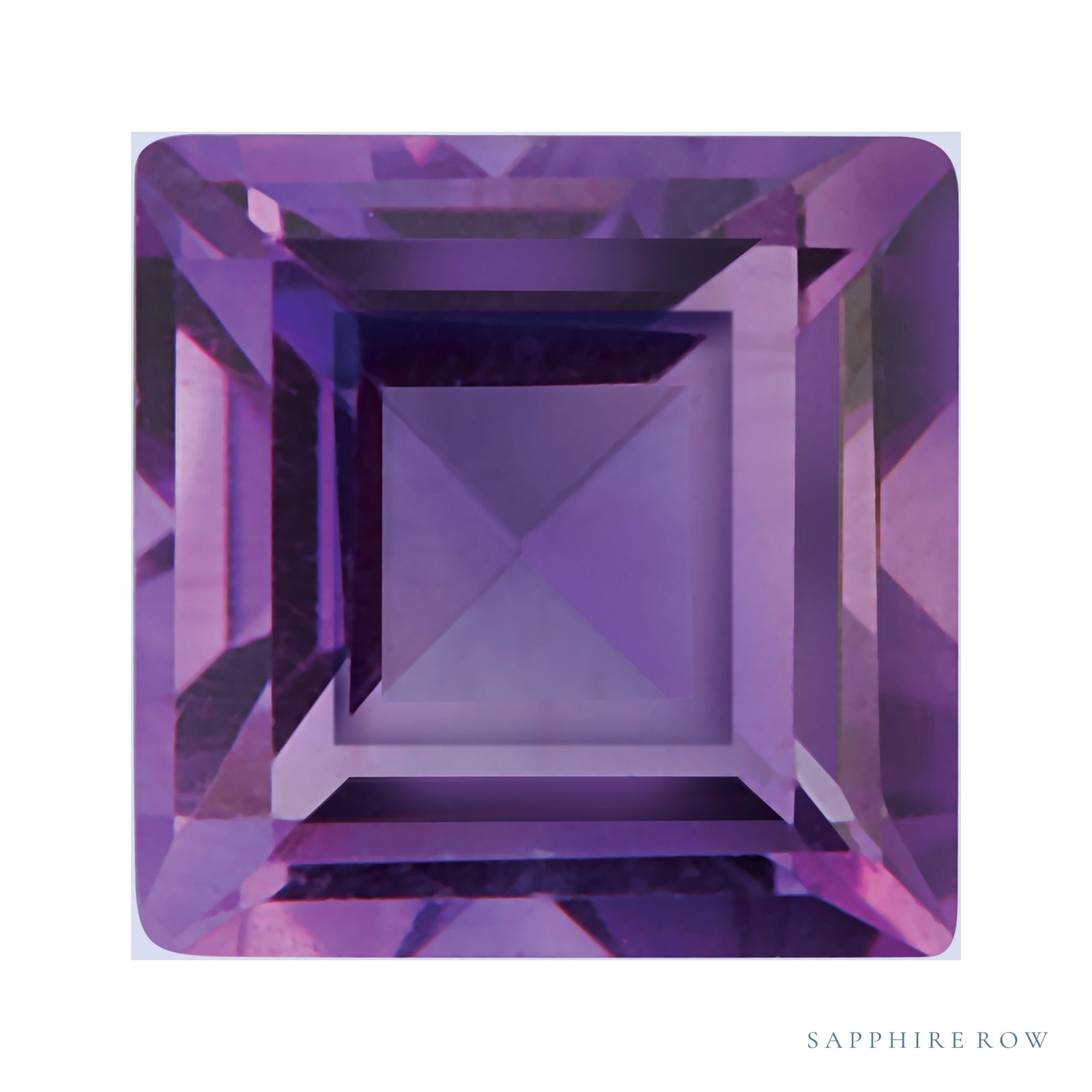 4 mm natural purple amethyst, square cut | Sapphire Row · cut4