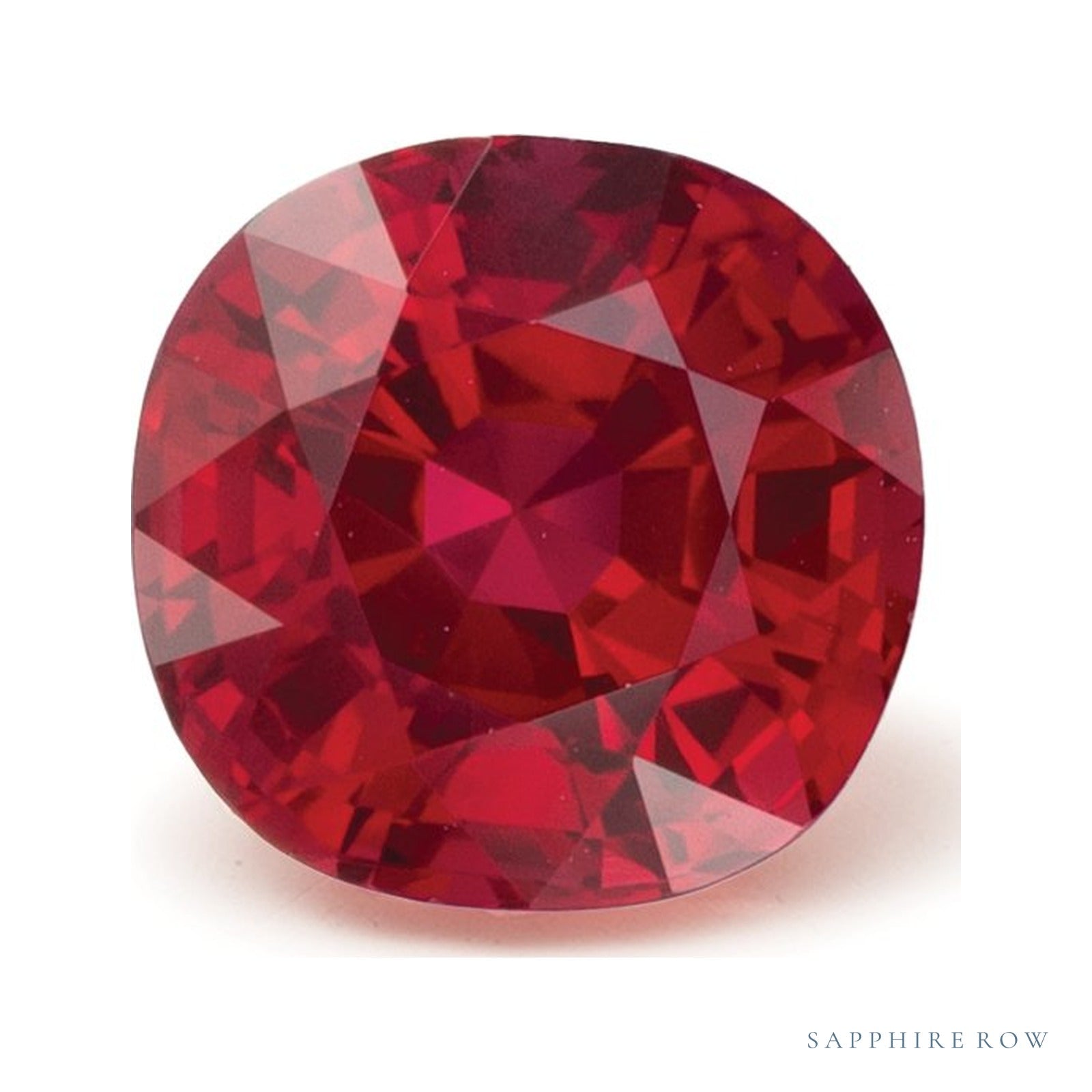 1.29 ct natural red ruby from Mozambique, cushion cut | Sapphire Row · cut4