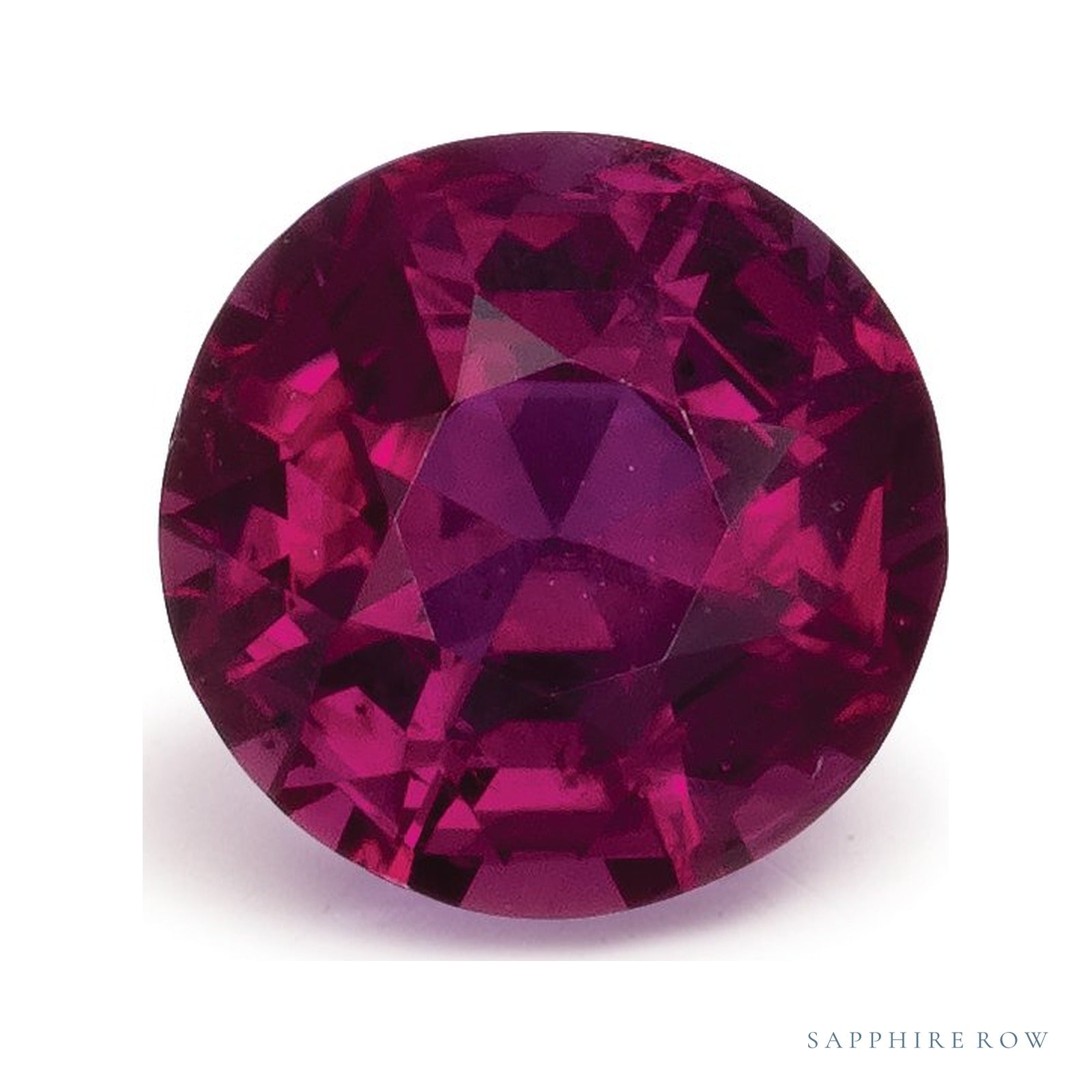 1.29 ct natural red ruby from Mozambique, round cut | Sapphire Row · cut4