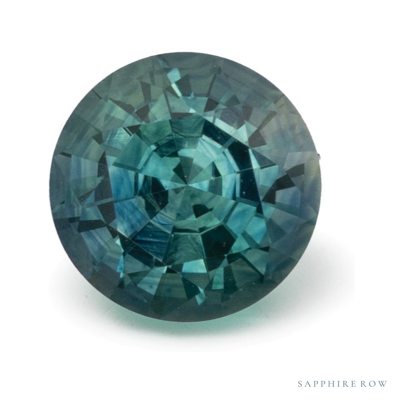 1.28 ct natural teal sapphire from United States, round cut | Sapphire Row · cut4