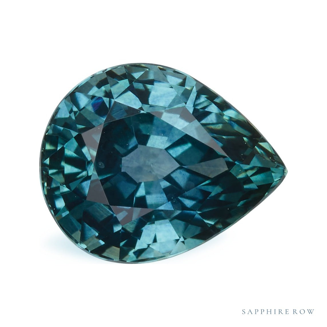 1.28 ct natural teal sapphire, pear cut | Sapphire Row · cut7