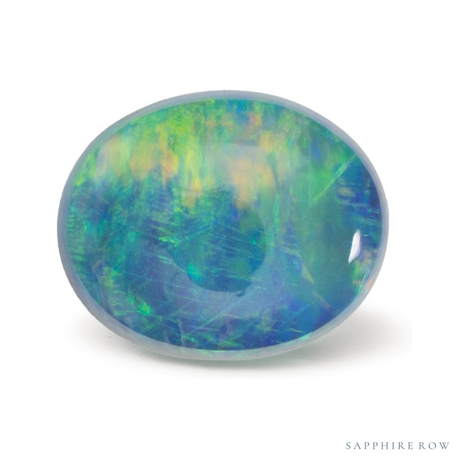1.27 ct natural blue opal from Australia, oval cut | Sapphire Row · cut4