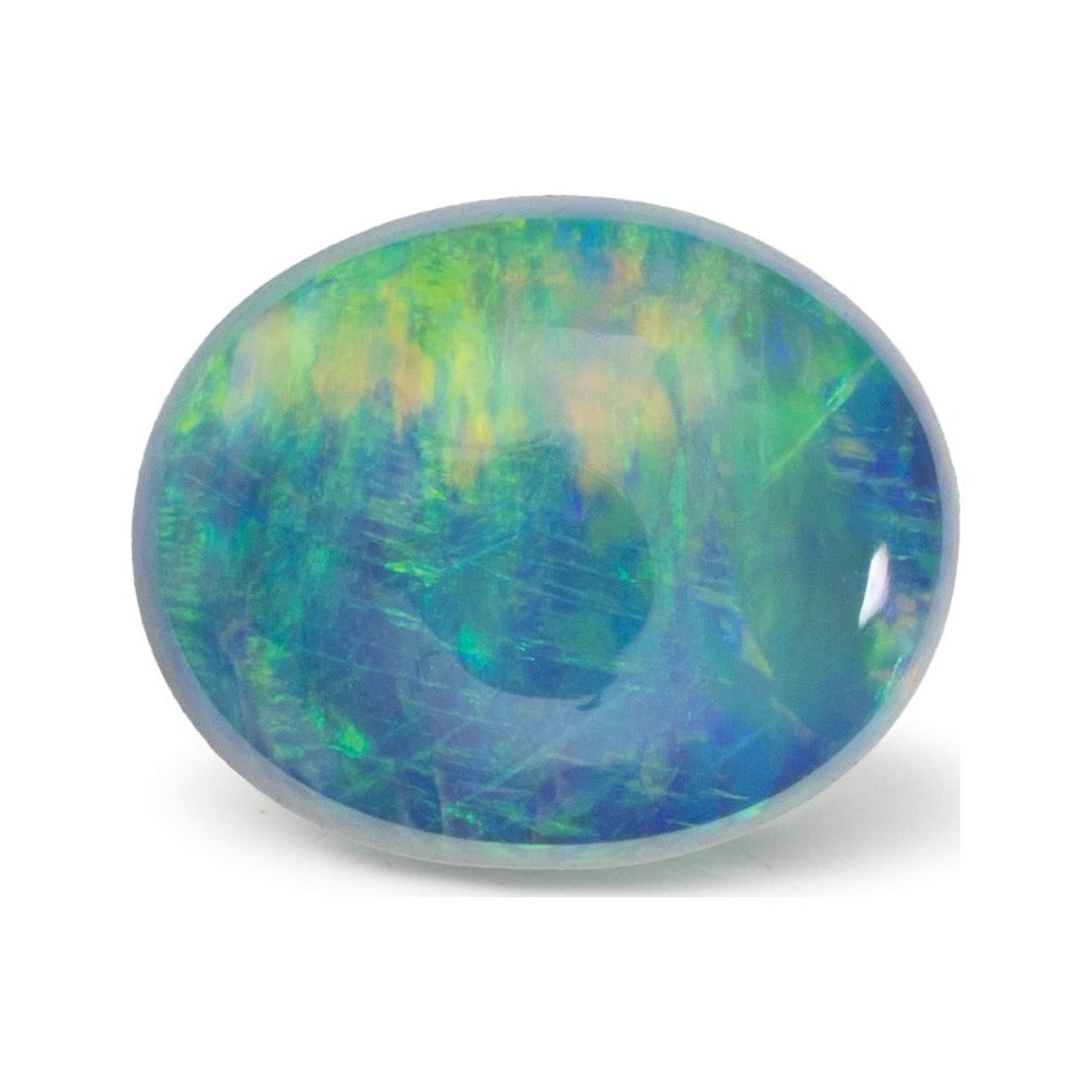 1.27 ct natural blue opal from Australia, oval cut | Sapphire Row · cut7