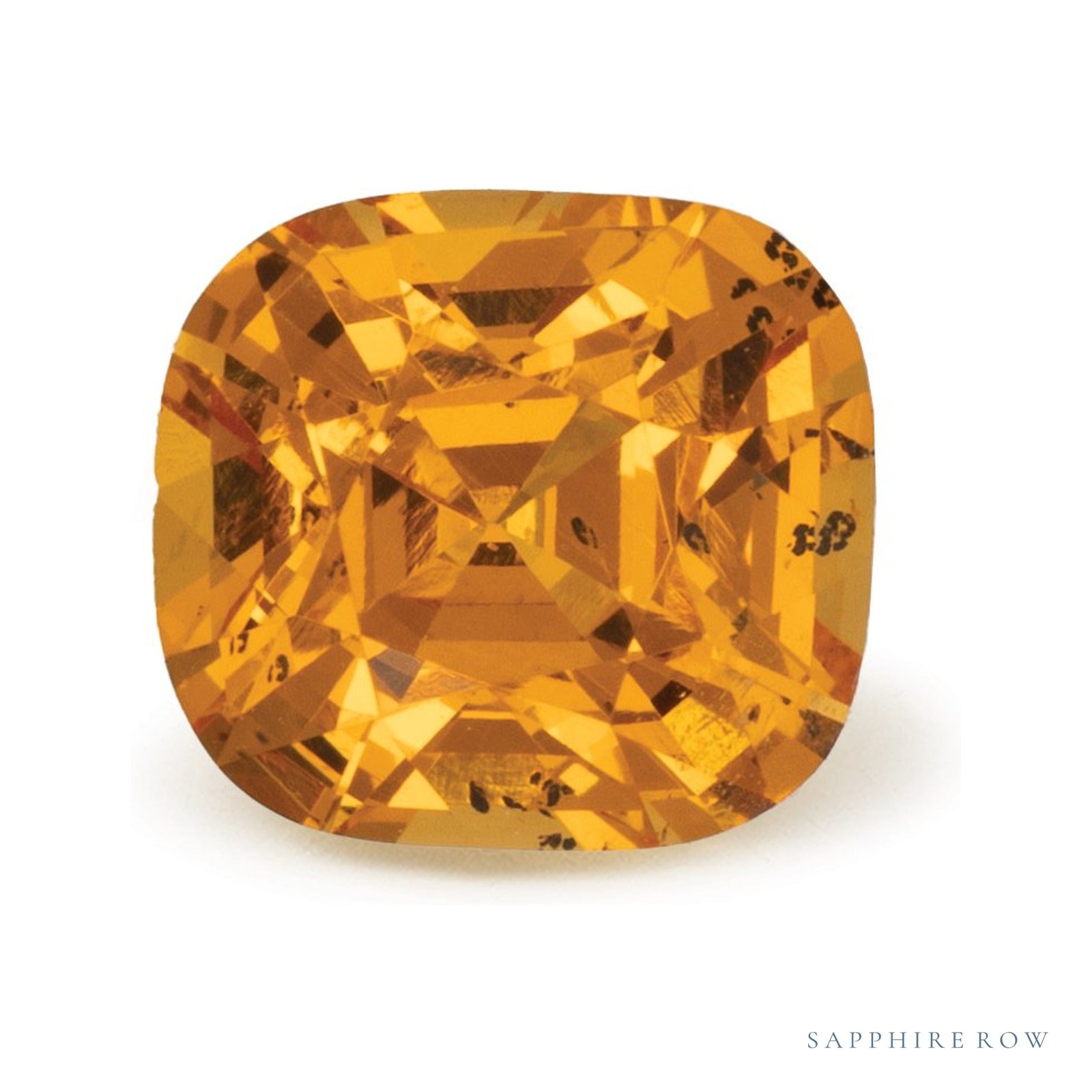 1.27 ct natural orange spessartite garnet from Tanzania, antique cushion cut | Sapphire Row · cut4