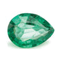 1.24 ct natural green emerald from Zambia, pear cut | Sapphire Row · cut7