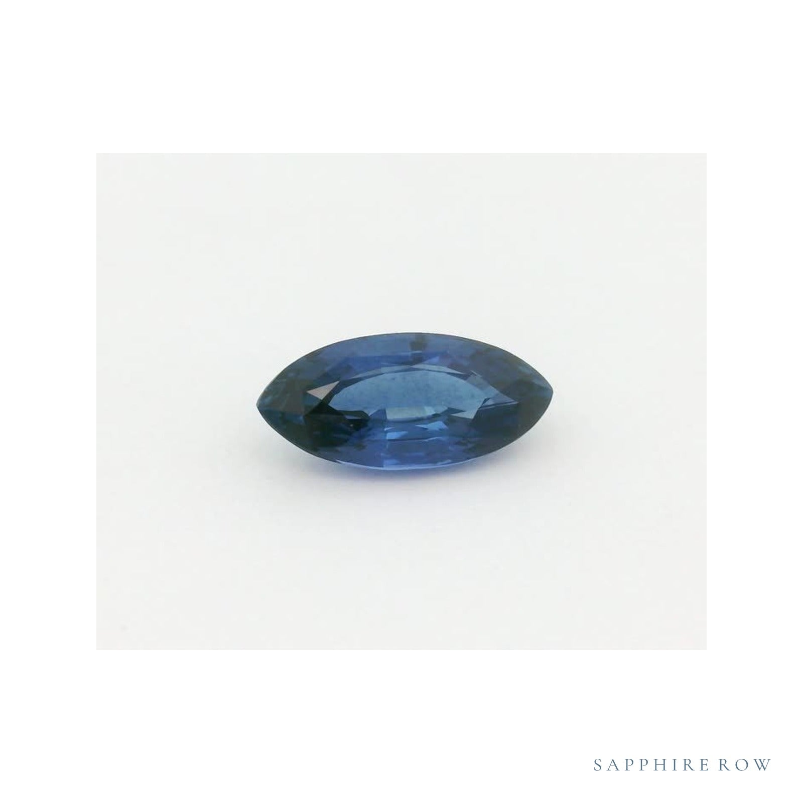 1.24 ct natural blue sapphire from Sri Lanka, marquise cut | Sapphire Row · cut4