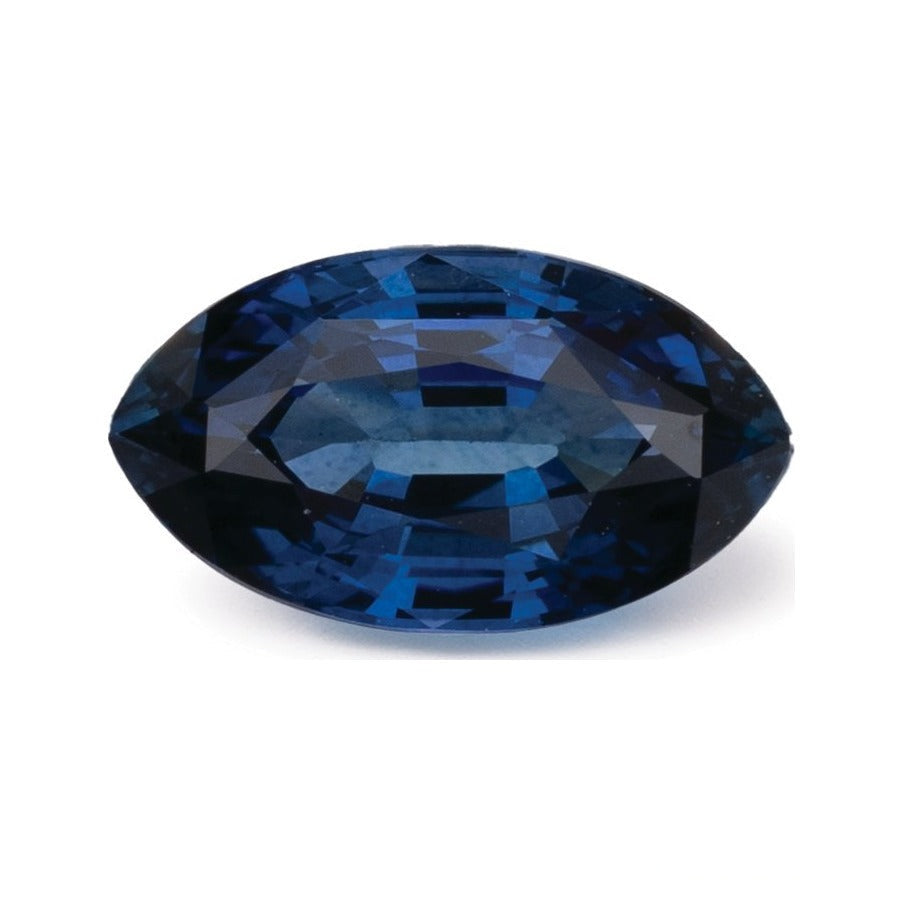 1.24 ct natural blue sapphire from Sri Lanka, marquise cut | Sapphire Row · cut7