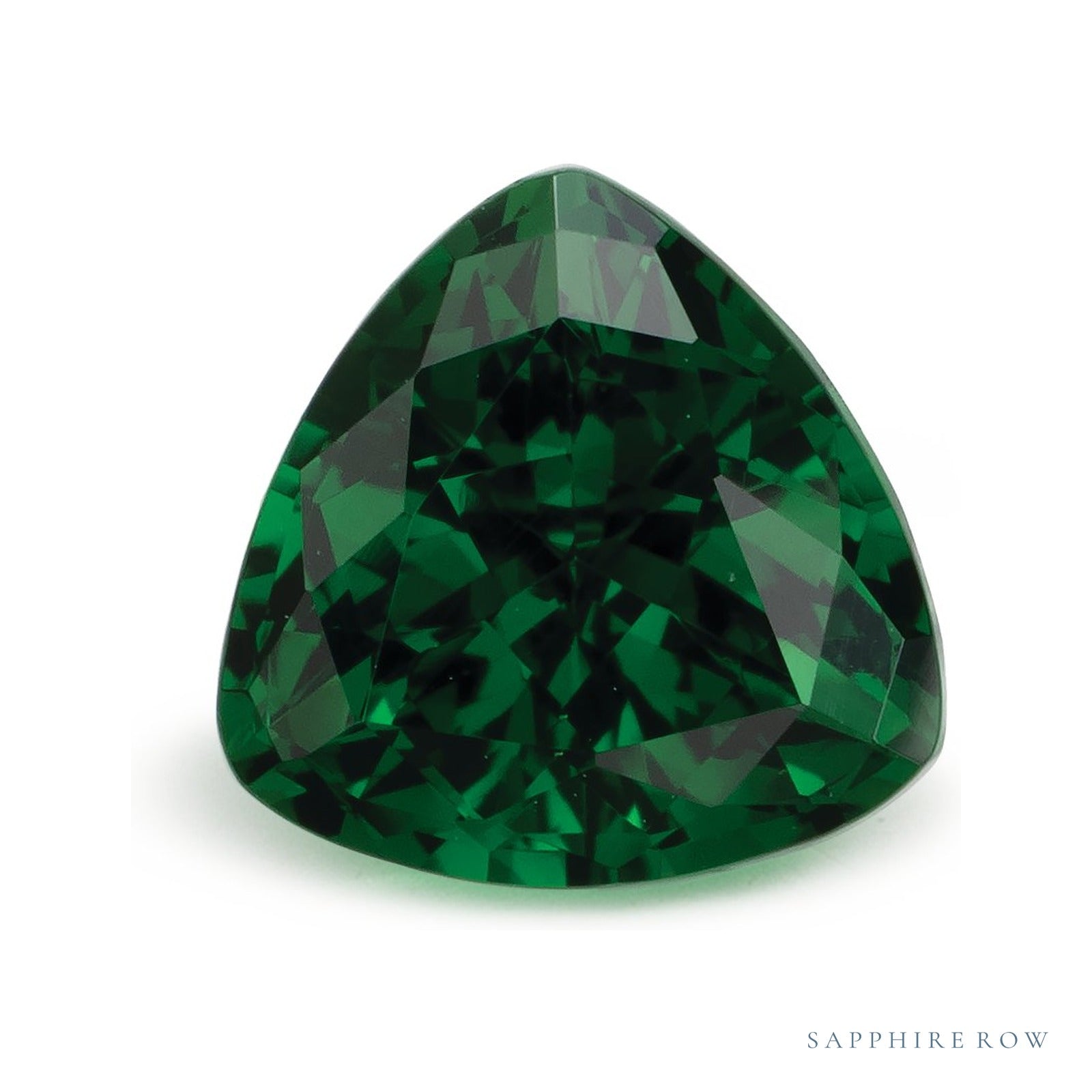 1.24 ct natural green tsavorite garnet from Kenya, trillion cut | Sapphire Row · cut4