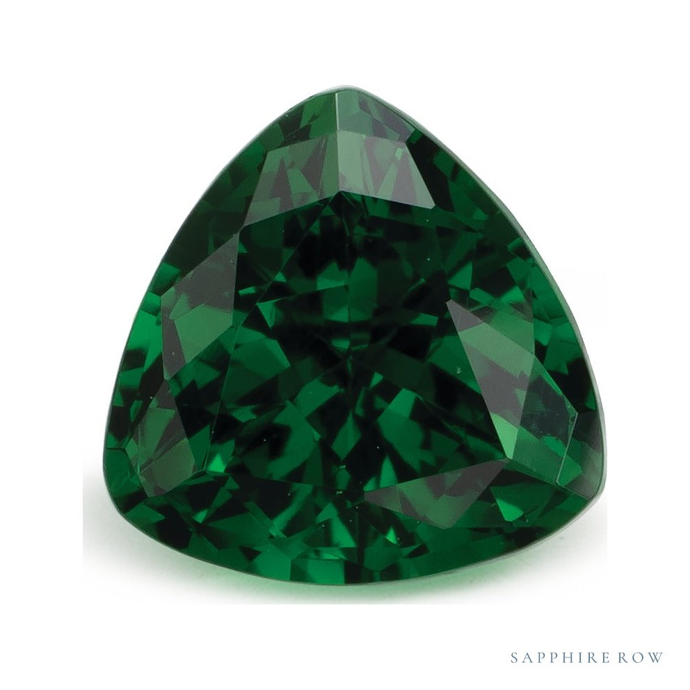 1.24 ct natural green tsavorite garnet from Kenya, trillion cut | Sapphire Row · cut7