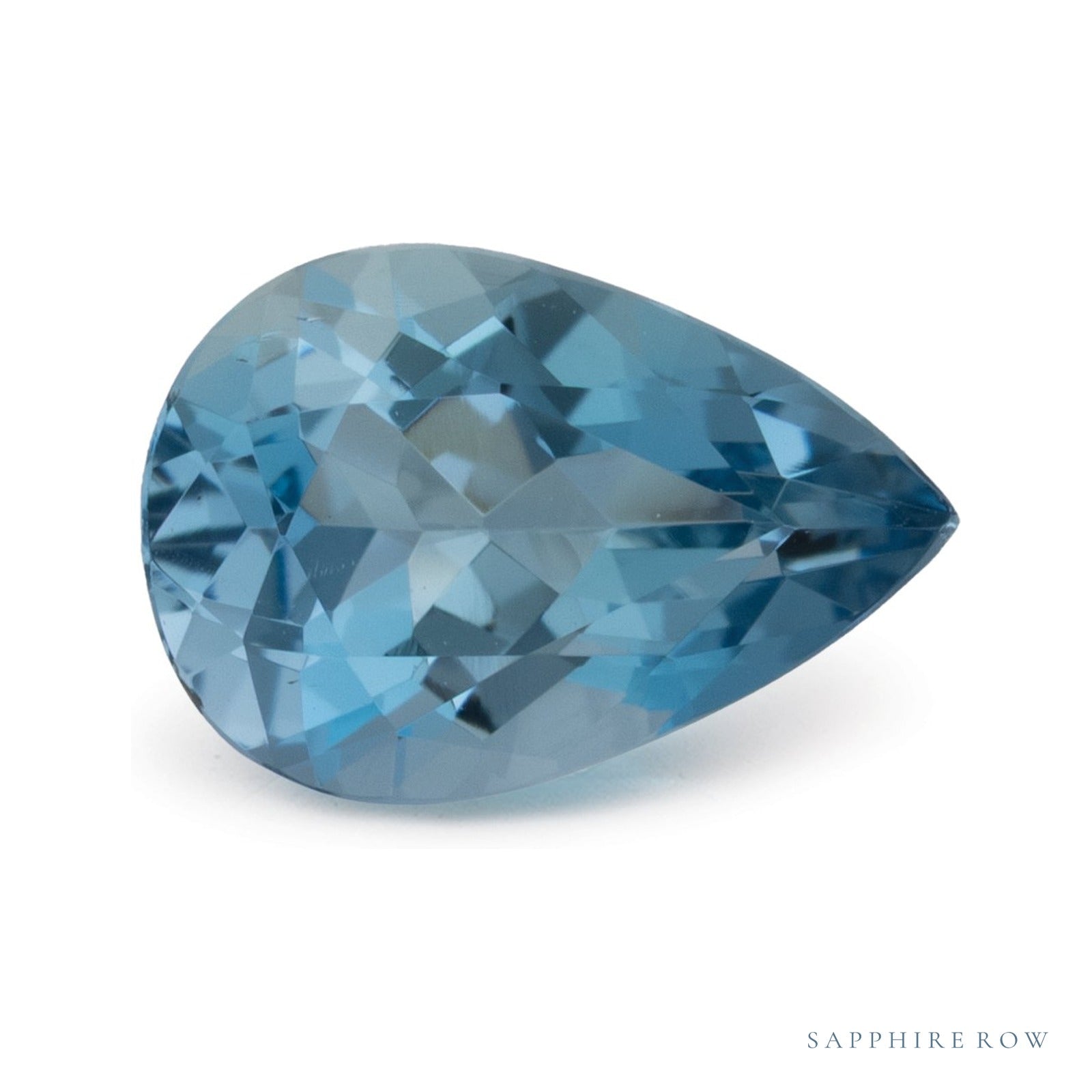 1.22 ct natural blue aquamarine from Madagascar, pear cut | Sapphire Row · cut4