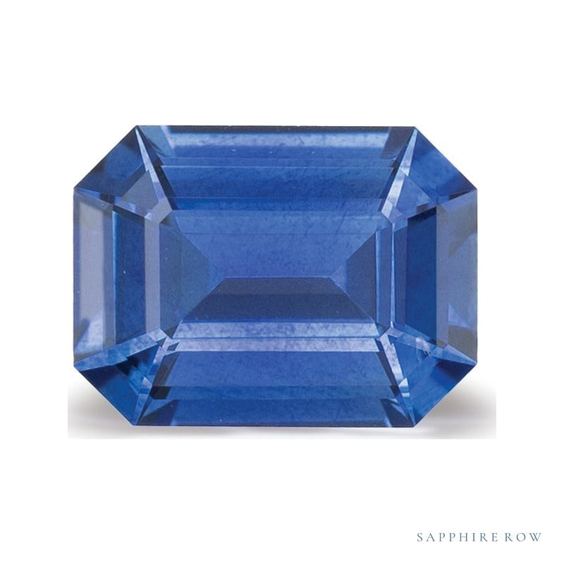 1.22 ct natural blue sapphire from Sri Lanka, emerald cut | Sapphire Row · cut7
