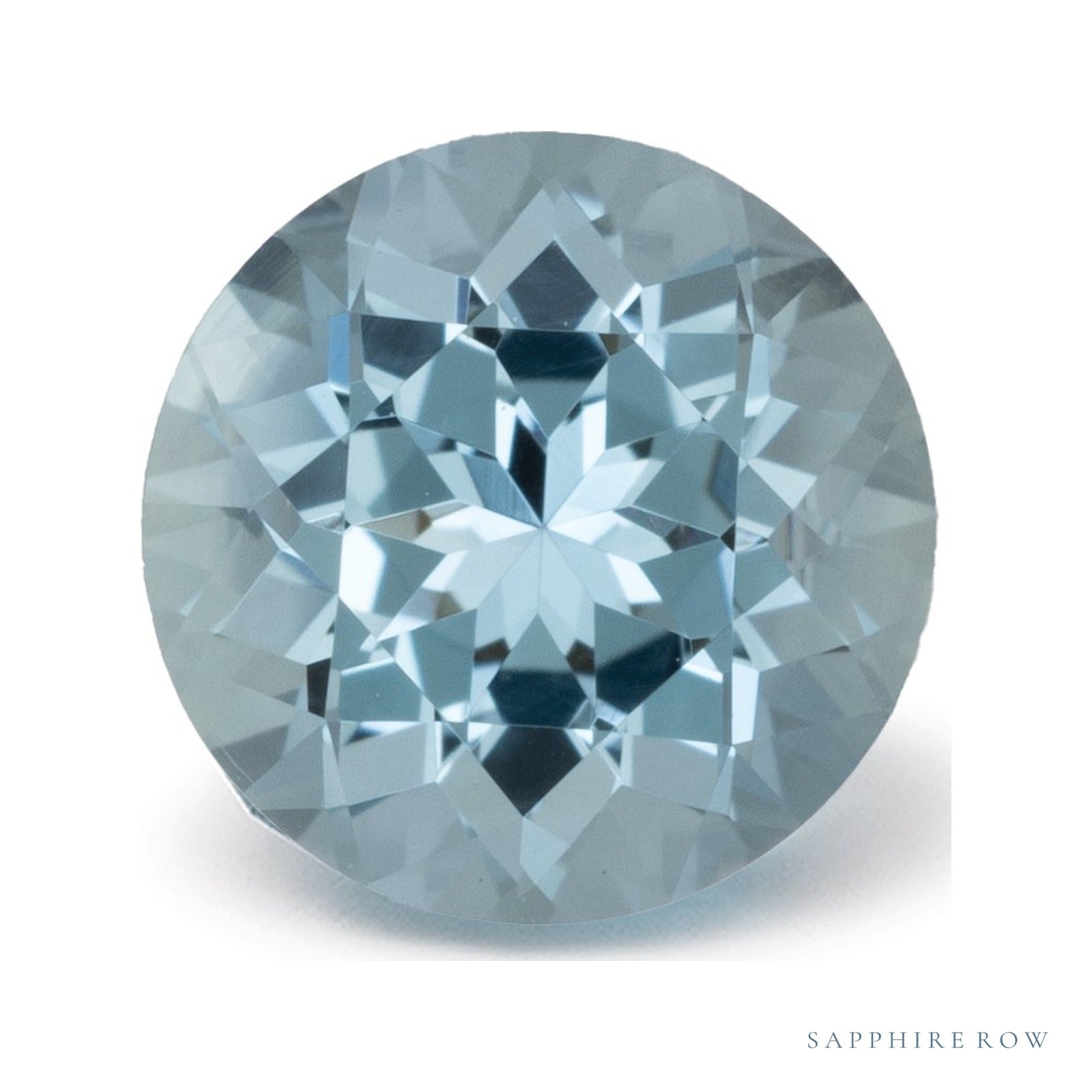 1.21 ct natural blue aquamarine from Mozambique, round cut | Sapphire Row · cut4