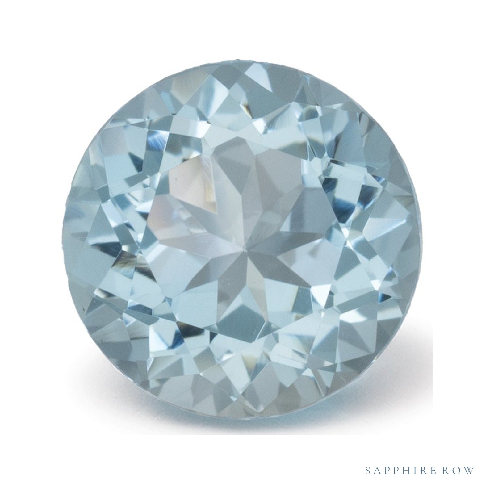 1.20 ct natural blue aquamarine from Mozambique, round cut | Sapphire Row · cut4