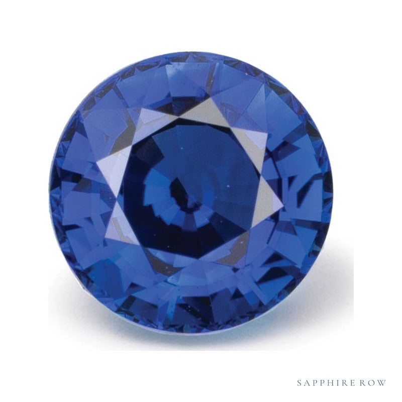 1.20 ct natural blue sapphire from Sri Lanka, round cut | Sapphire Row · cut7