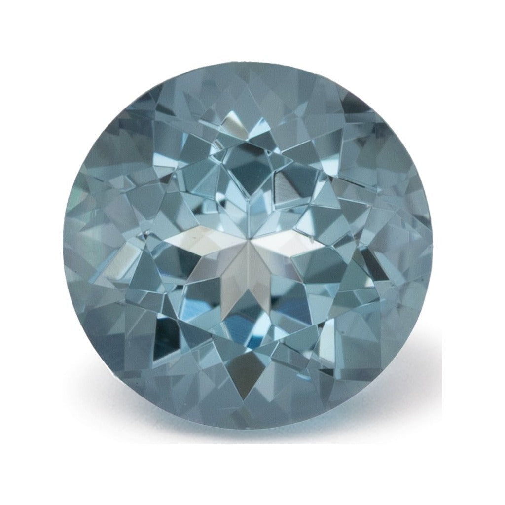 1.18 ct natural blue aquamarine from Mozambique, round cut | Sapphire Row · cut7