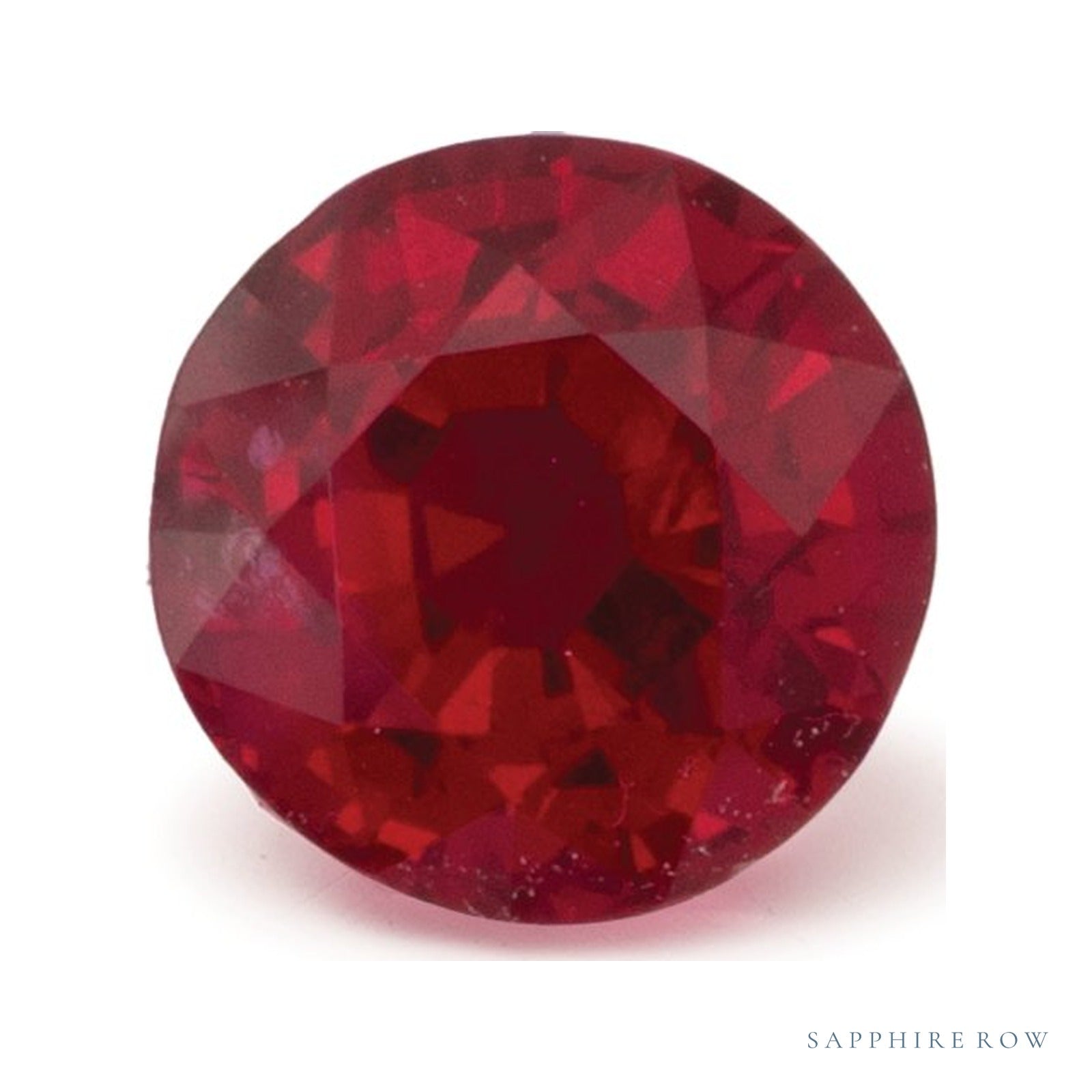 1.18 ct natural red ruby from Mozambique, round cut | Sapphire Row · cut4