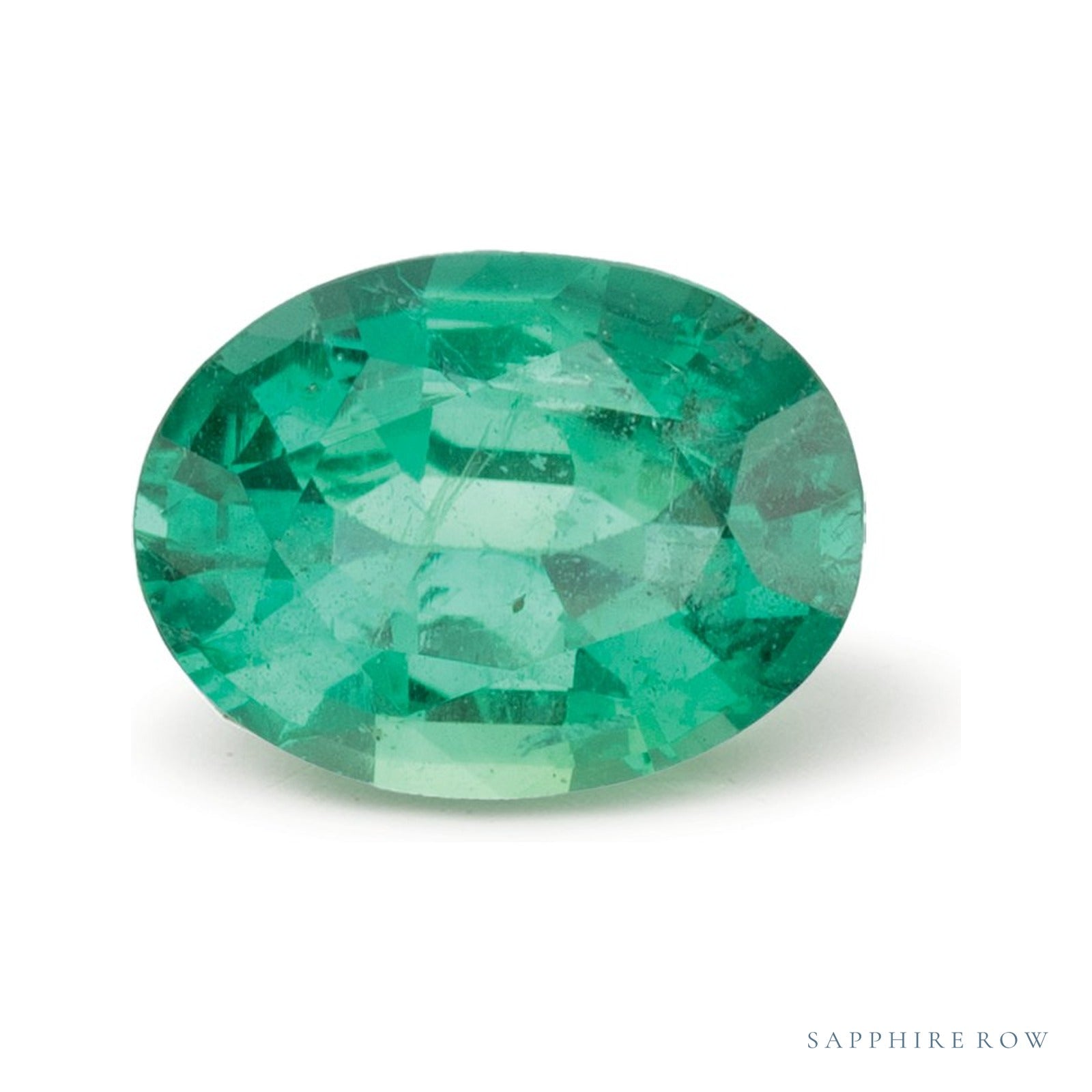 1.17 ct natural green emerald from Zambia, oval cut | Sapphire Row · cut4