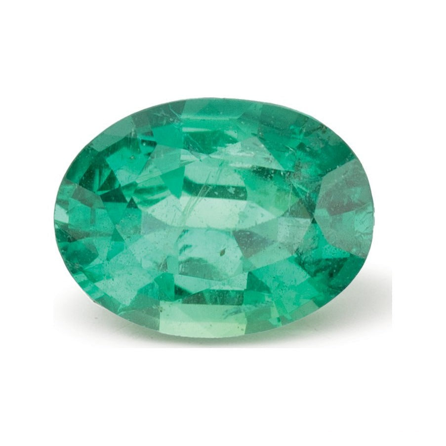 1.17 ct natural green emerald from Zambia, oval cut | Sapphire Row · cut7