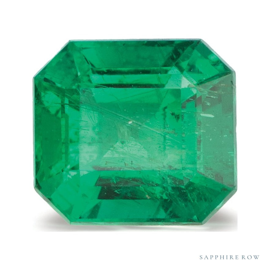 1.17 ct natural green emerald from Zambia, asscher cut | Sapphire Row · cut7