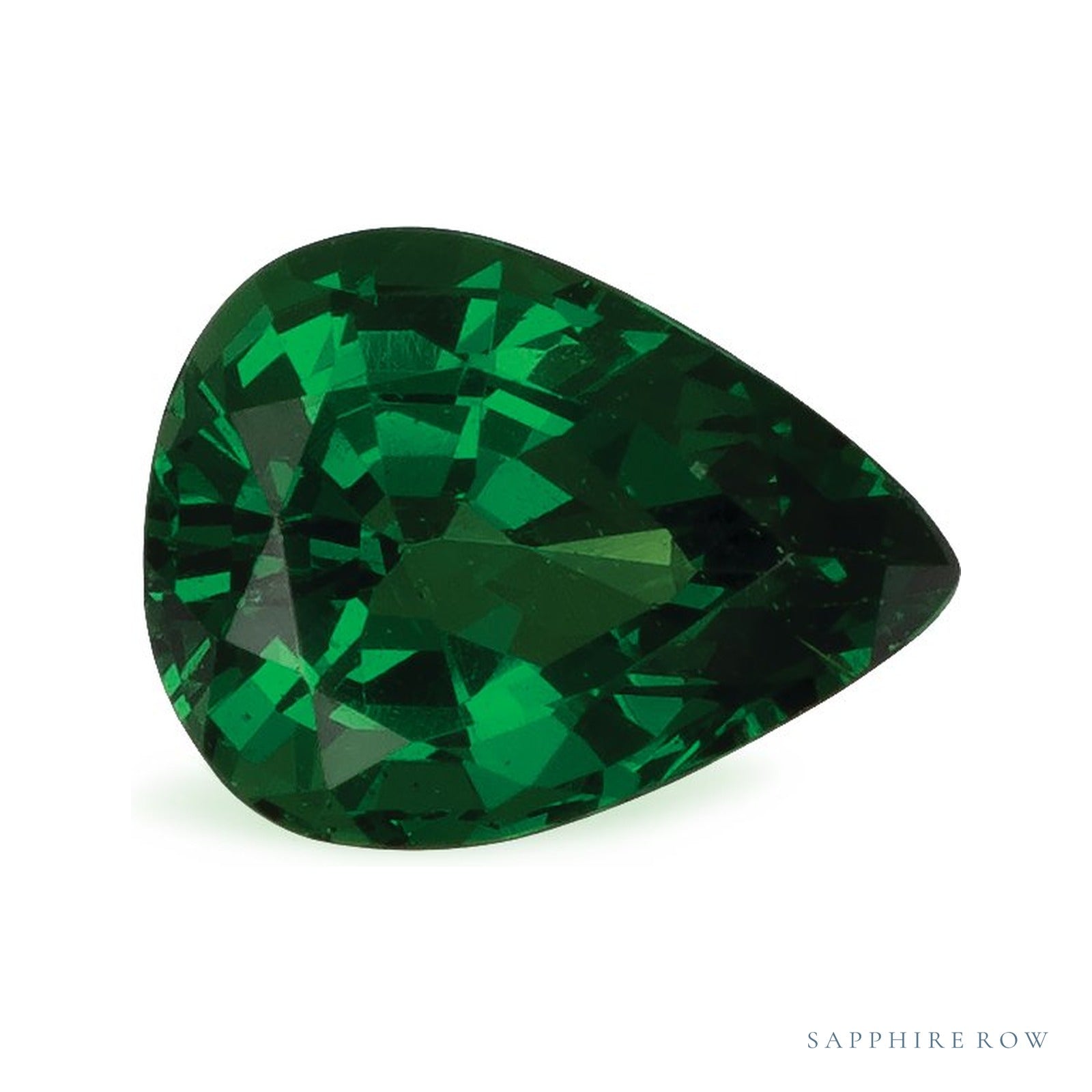 1.17 ct natural green tsavorite garnet from Tanzania, pear cut | Sapphire Row · cut4
