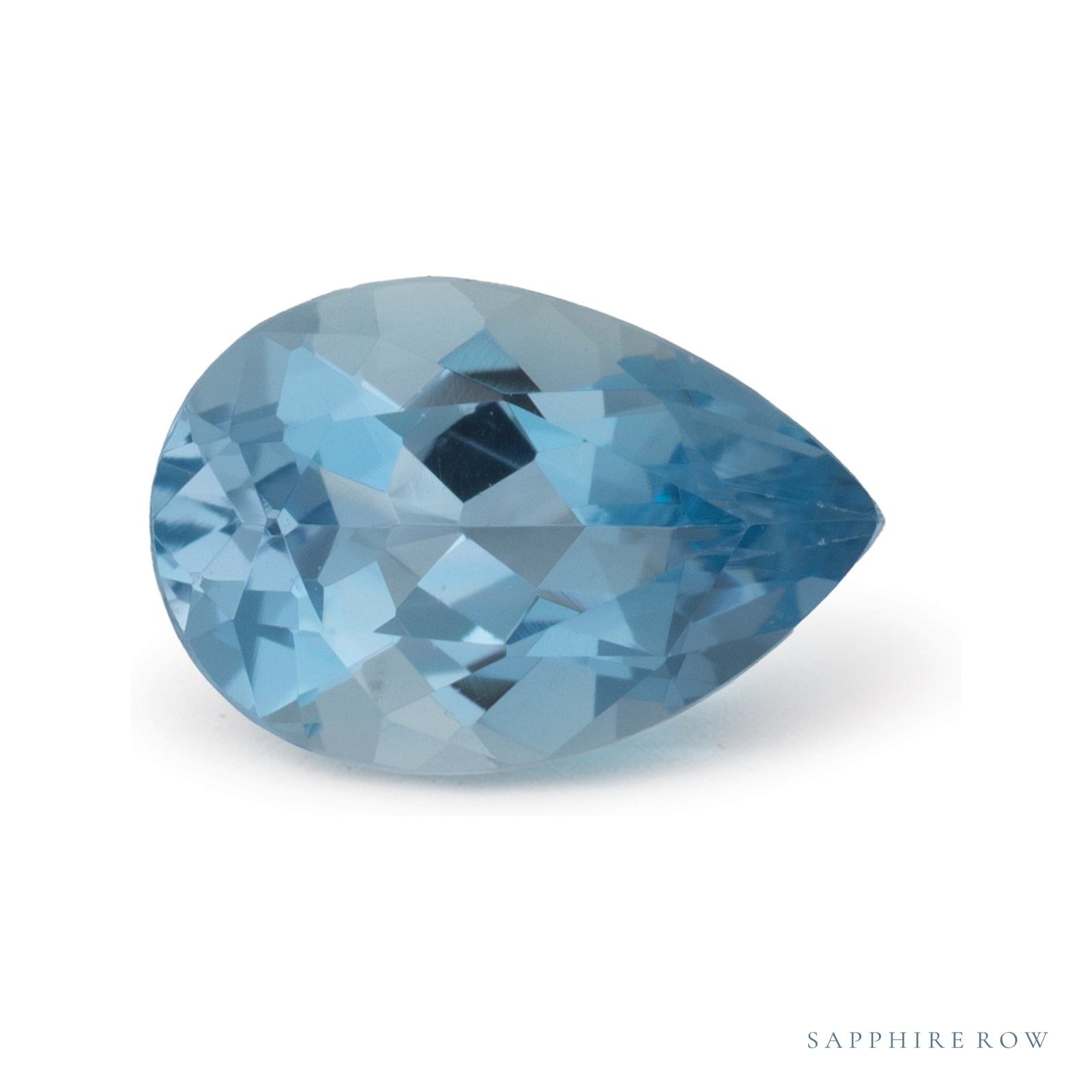 1.16 ct natural blue aquamarine from Madagascar, pear cut | Sapphire Row · cut4